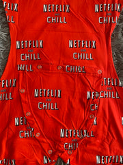 Netflix & Chill Butt Flap Short Sleeve Romper