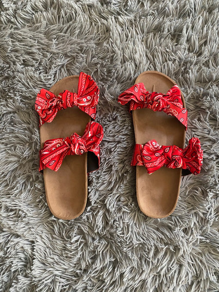 Bardi Red Bandana Sandal Fly Flava